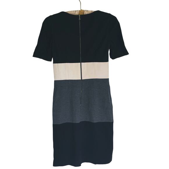 Judith & Charles Striped Knit Sheath Sweater Dress Size 2 Black White Career - Picture 3 of 7